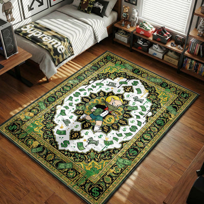 Monopoly Graffiti Rug - Street Art Floor Mat Decor