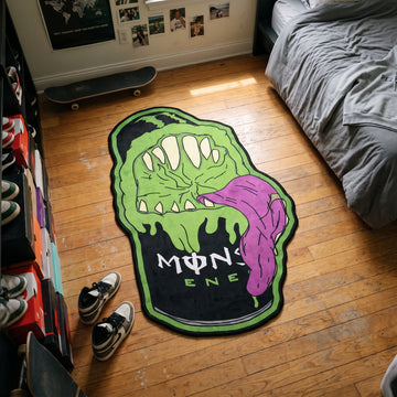Monster Energy Rug - Shaped Man Cave Area Rug