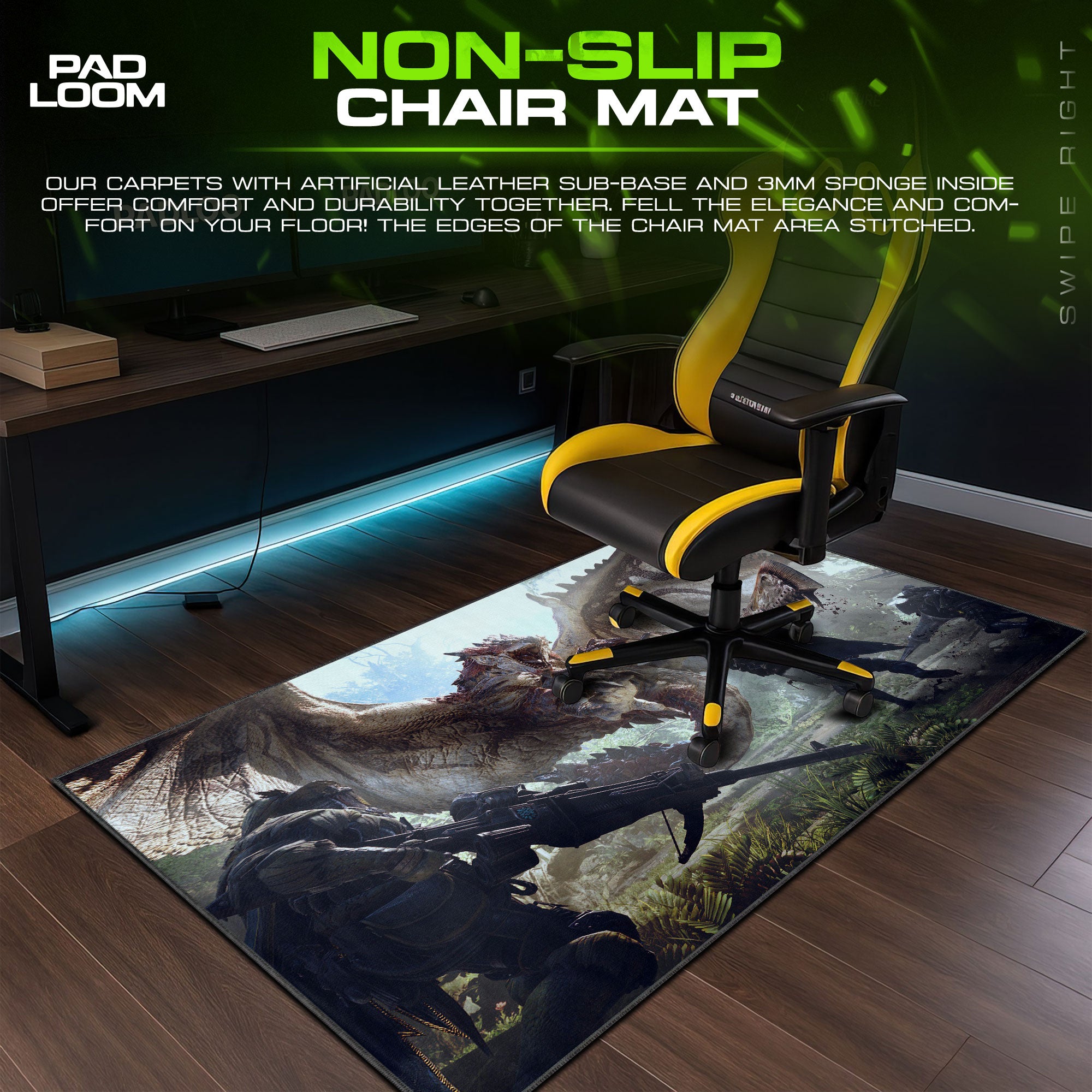 Monster Hunter Mouse Pad, Rathalos Boss Fight Gaming Desk Mat