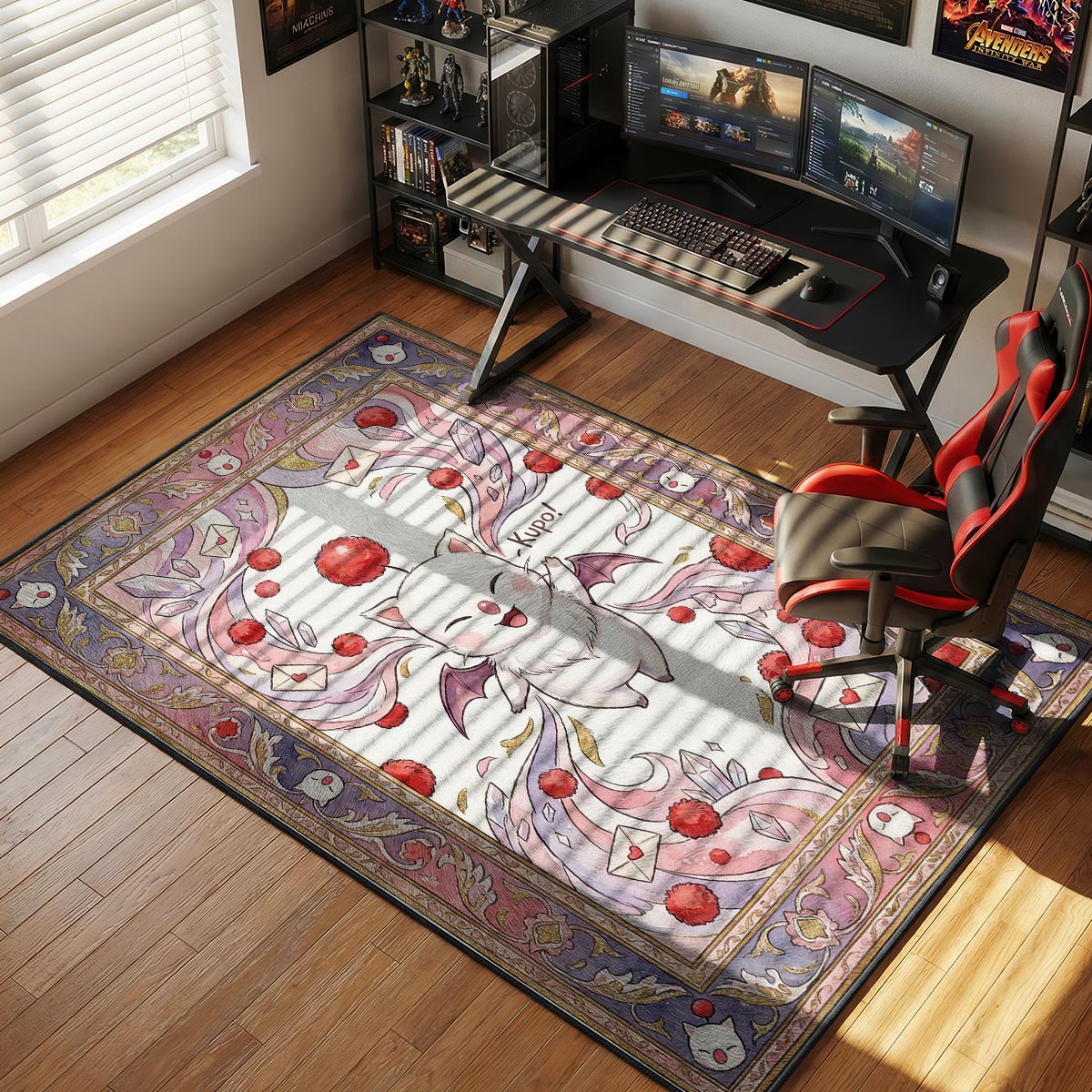 Moogle Kupo Postal Rug - Final Fantasy Chair Mat