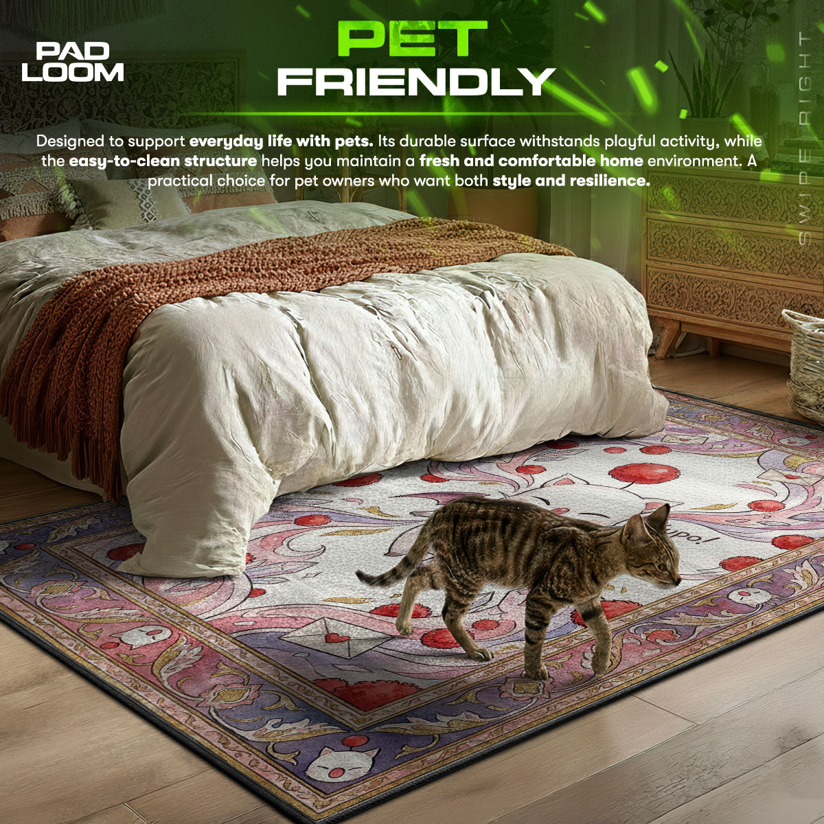 Moogle Kupo Postal Rug - Final Fantasy Chair Mat