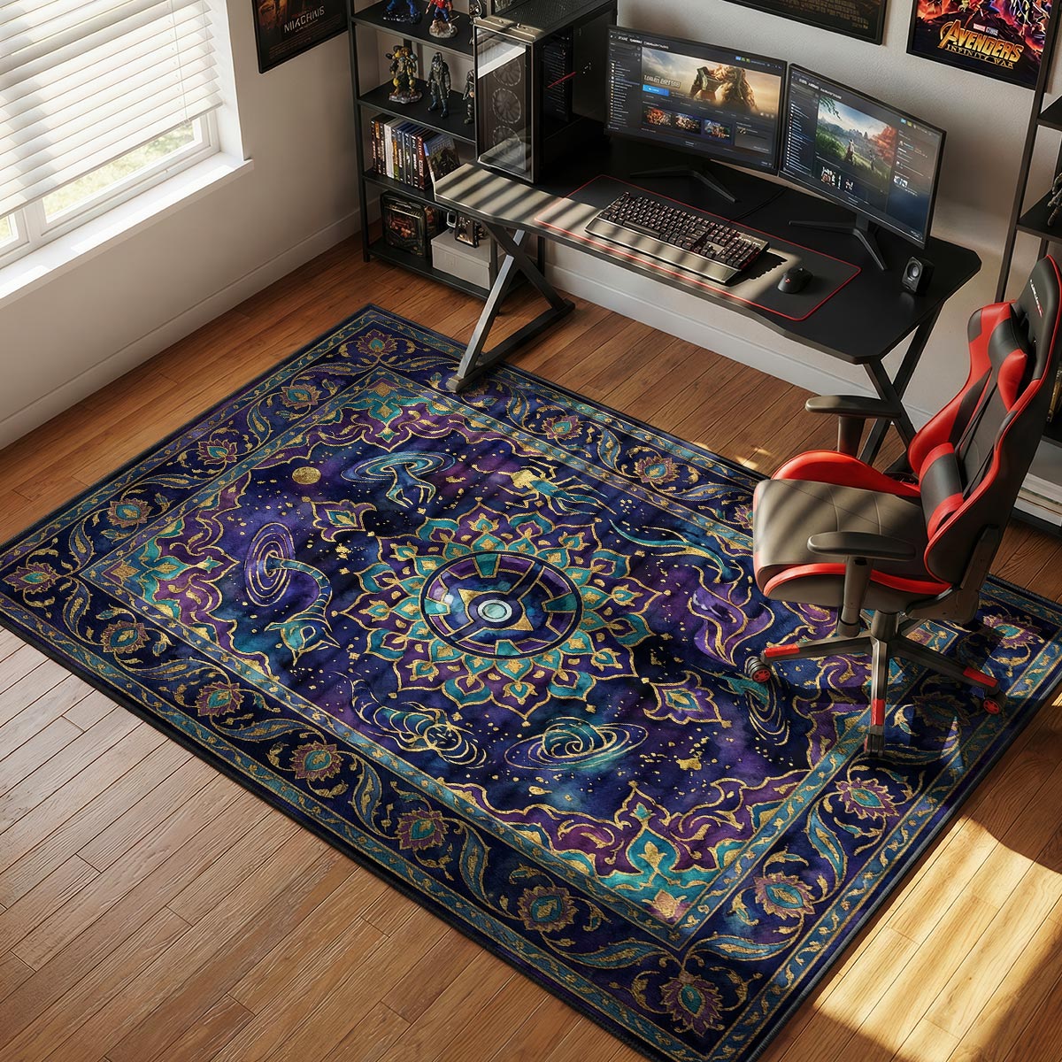 Moon Ball Cosmic Pokémon Chair rug — main product view