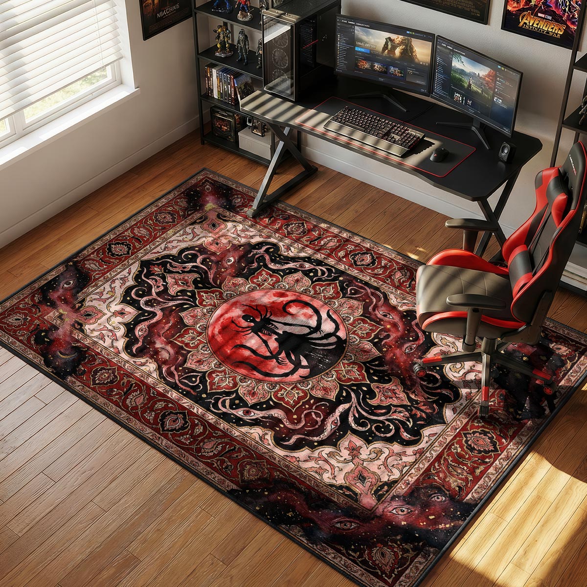 Mondgegenwart Albtraum Teppich - Bloodborne Stuhlunterlage