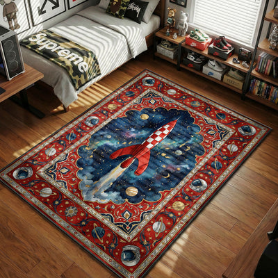 Moon Rocket Space Rug - The Adventures of Tintin Room Mat
