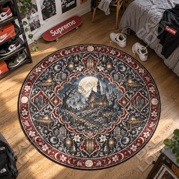 Moonlit Chapel Round Rug - Bloodborne Chair Mat