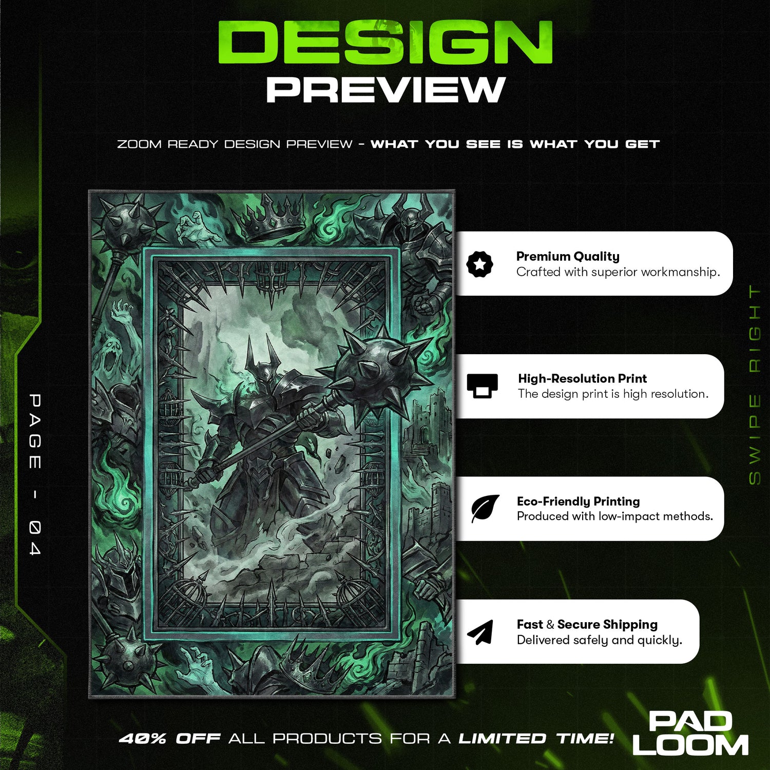 Mordekaiser Death Realm Rug - League of Legends Chair Mat