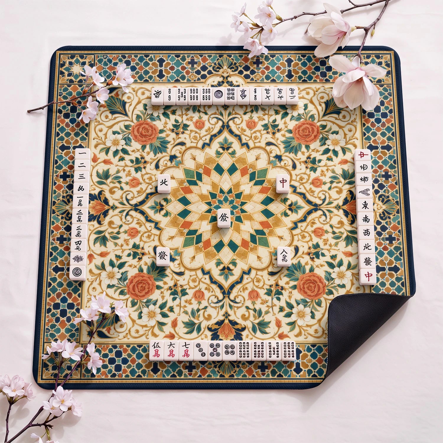 Moroccan Medallion Mahjong Mat - Mah Jongg Mat