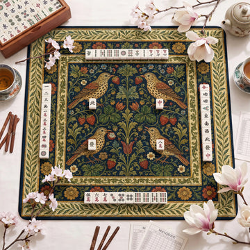 Morris Bird Mahjong Mat – neoprene mah jongg table mat