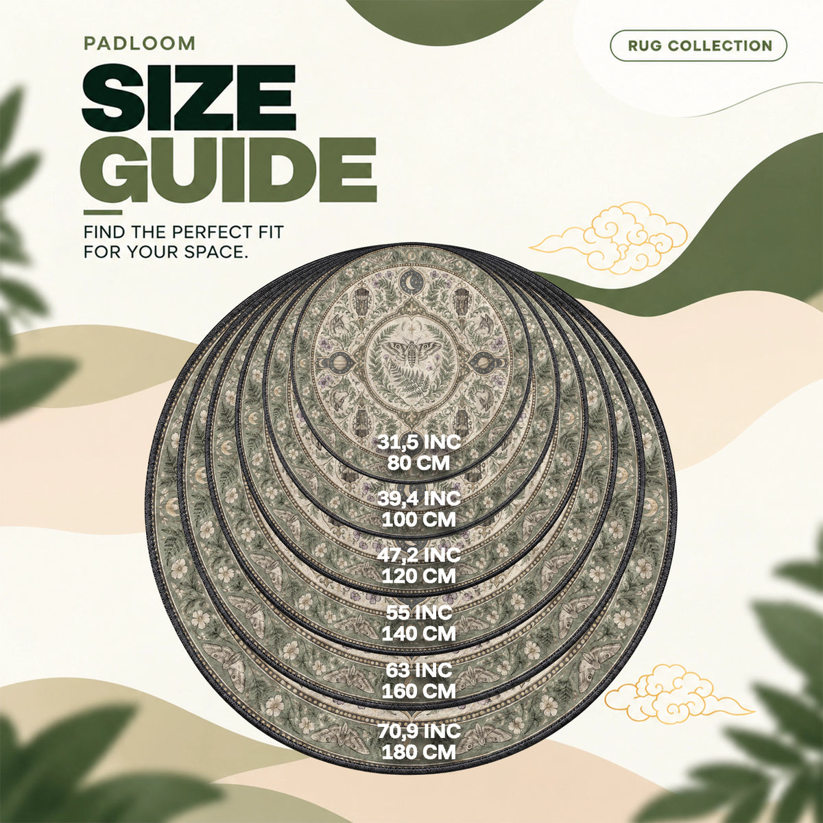 Moth Fern Round Rug - The Last of Us Chair Mat