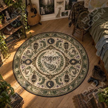 Moth Fern Round Rug - The Last of Us Chair Mat