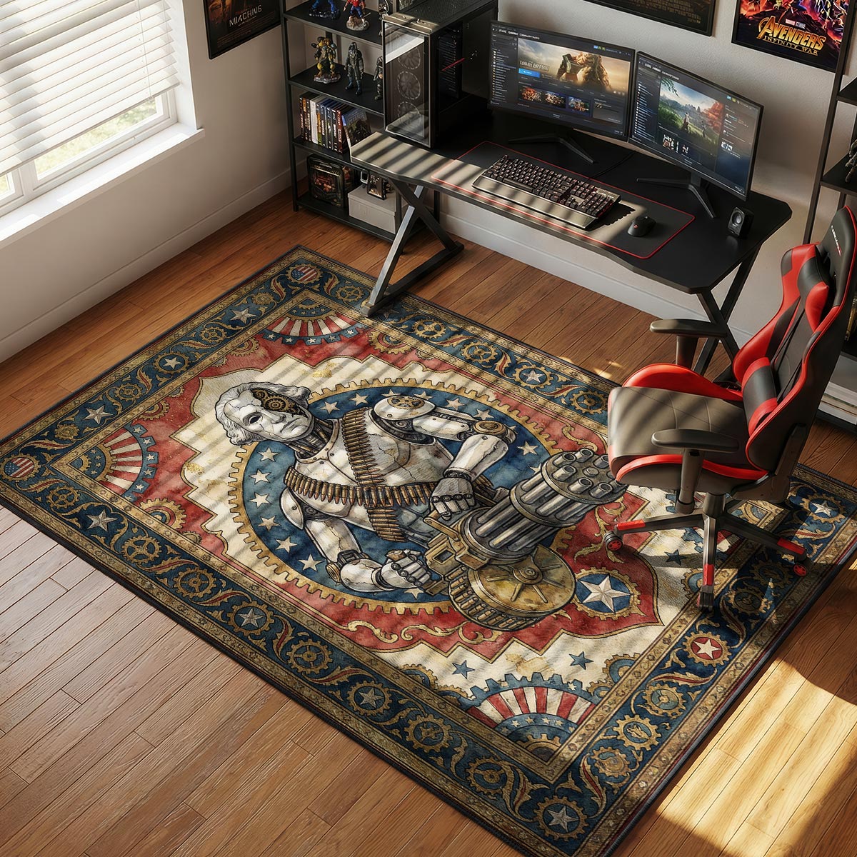 Motorized Patriot Steampunk Rug - BioShock Infinite Chair Mat