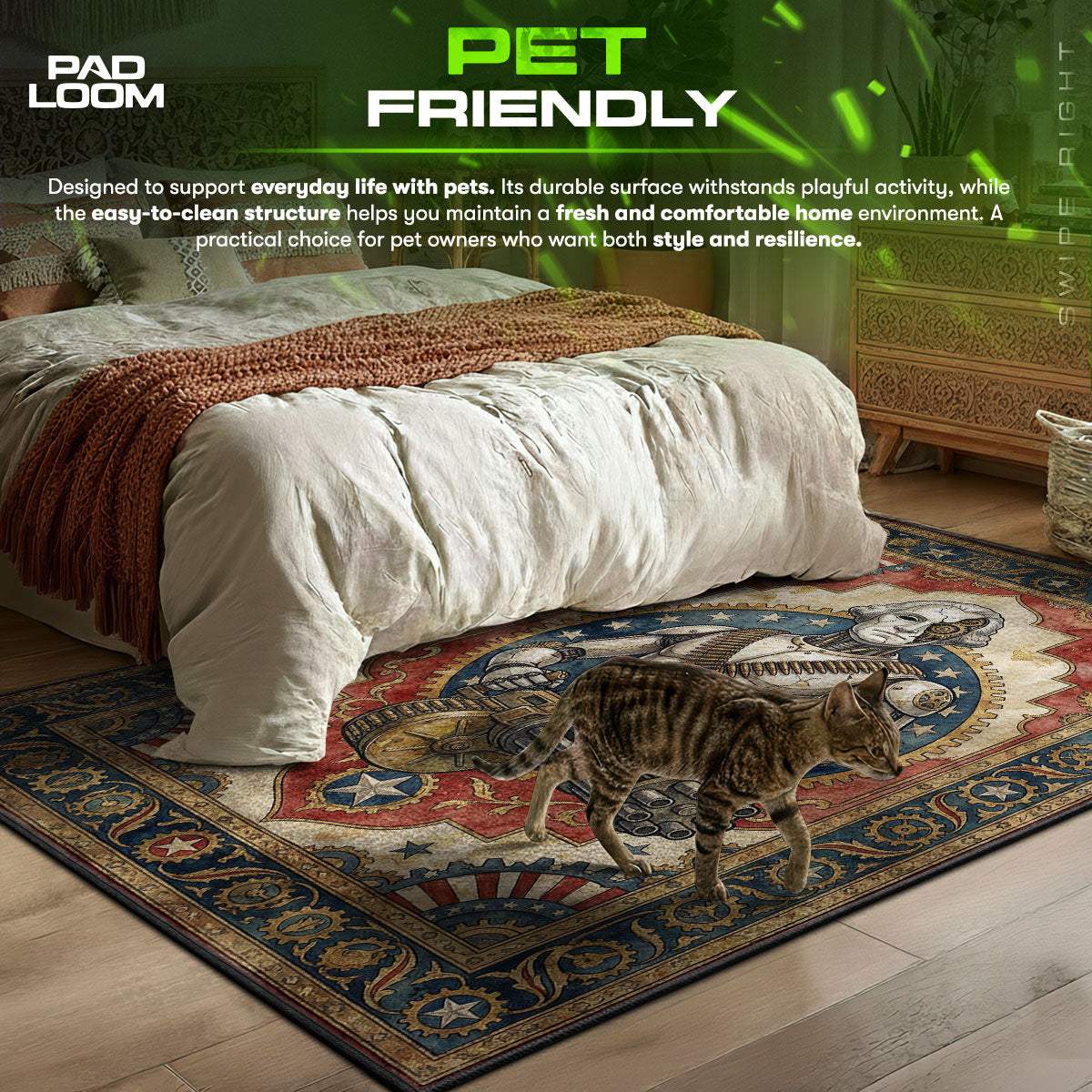 Motorized Patriot Steampunk Rug - BioShock Infinite Chair Mat