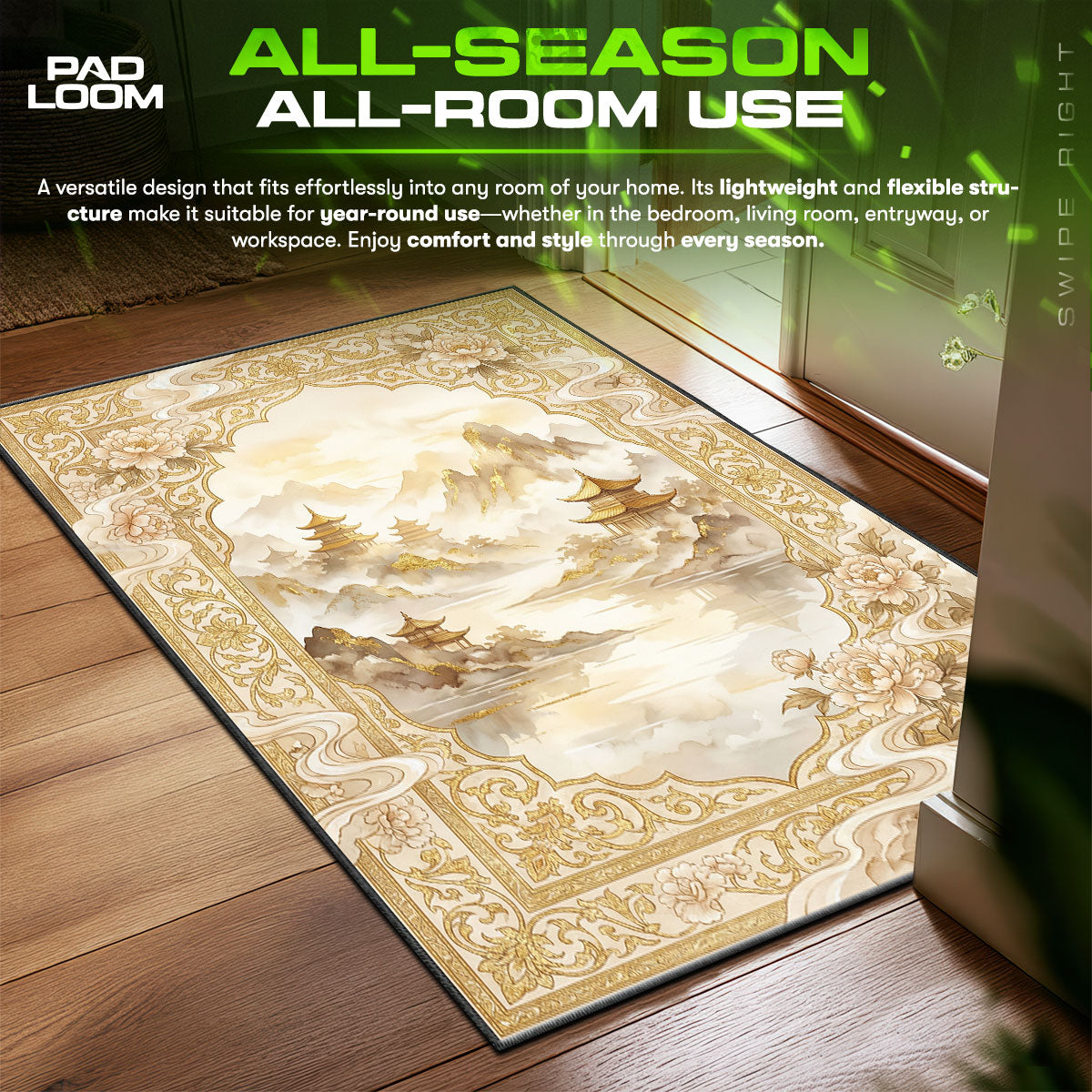 Detailed close-up of Mountain rug pattern