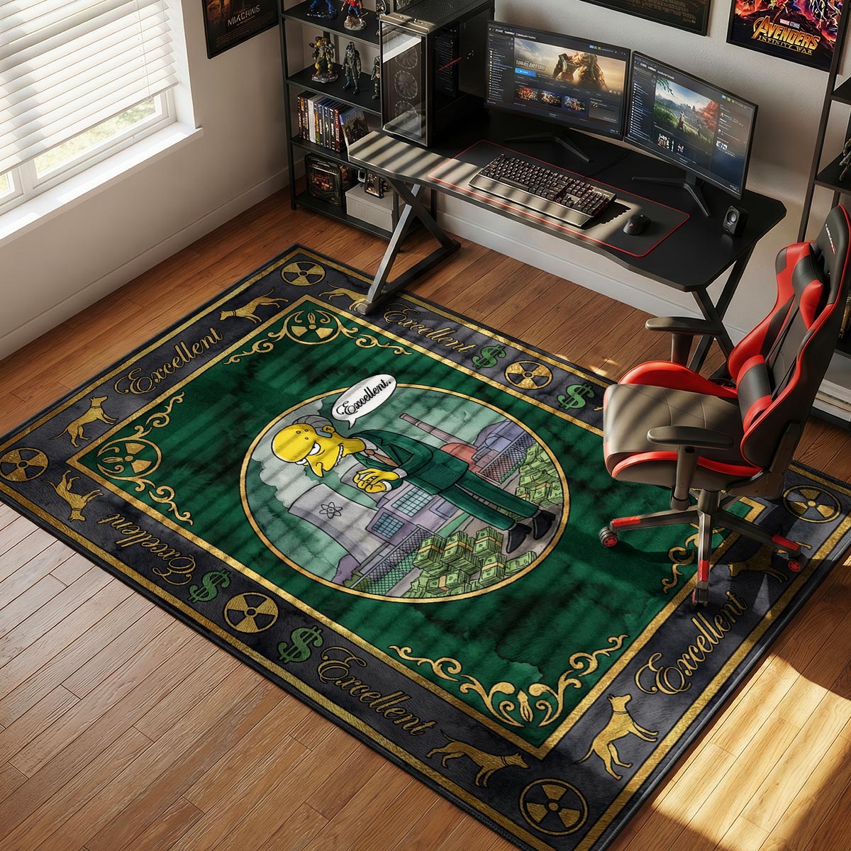 Mr. Burns Excellent Simpsons Room rug — main product view