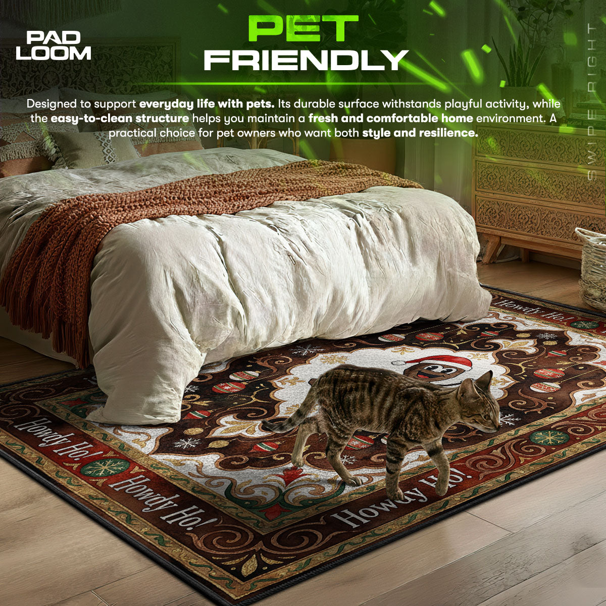 Mr Hankey themed area rug for home decor fans