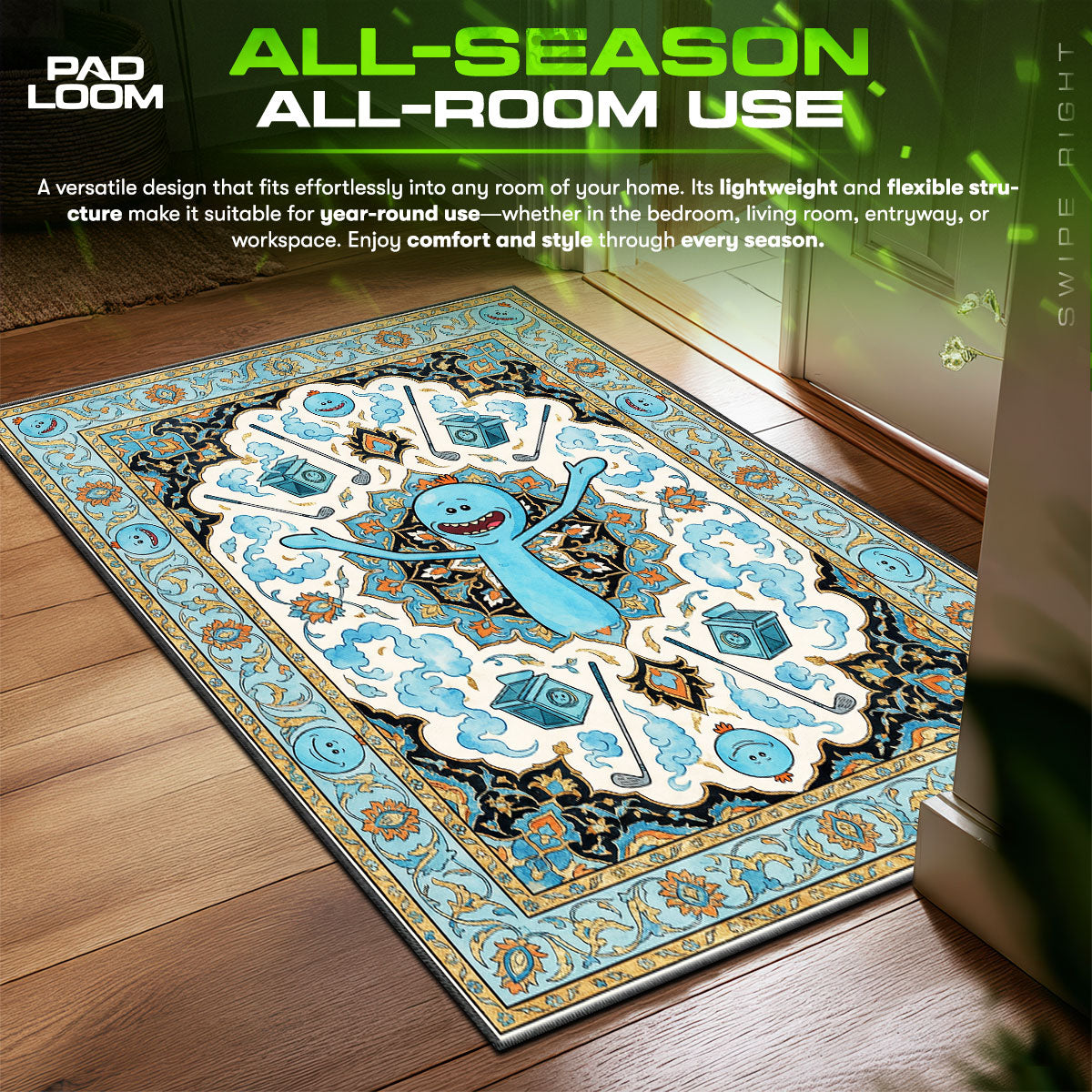 Detailed close-up of Mr rug pattern