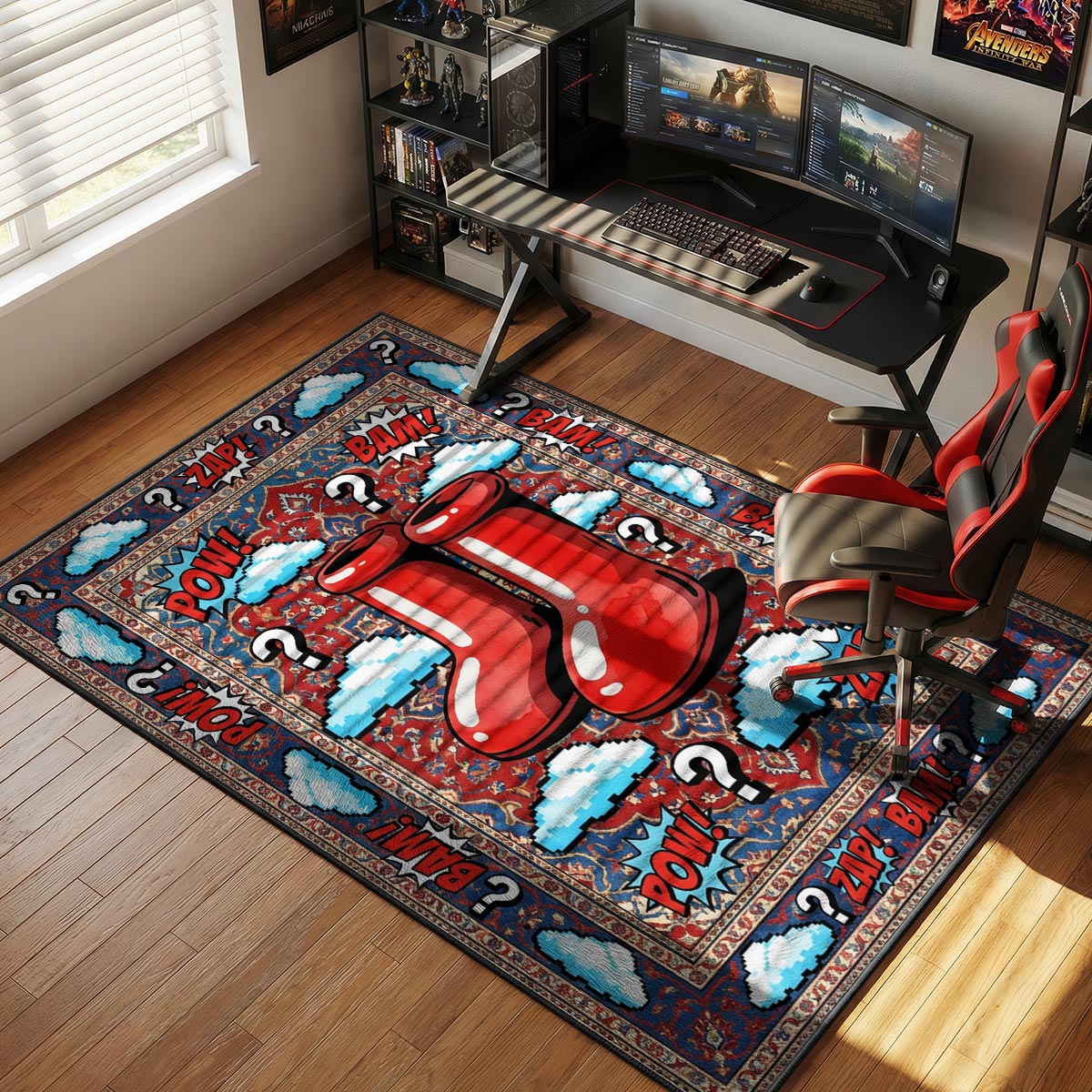 MSCHF Big Red Boot Comic Hypebeast Floor rug — main product view