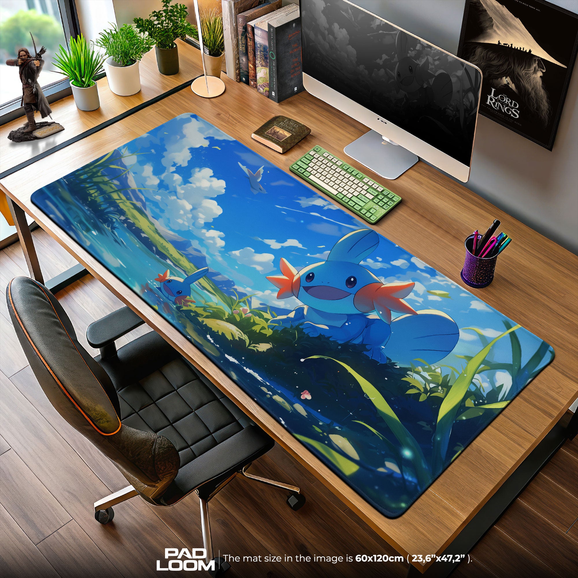Mudkip Mouse Pad, River Scene Pokémon Gamer Desk Mat