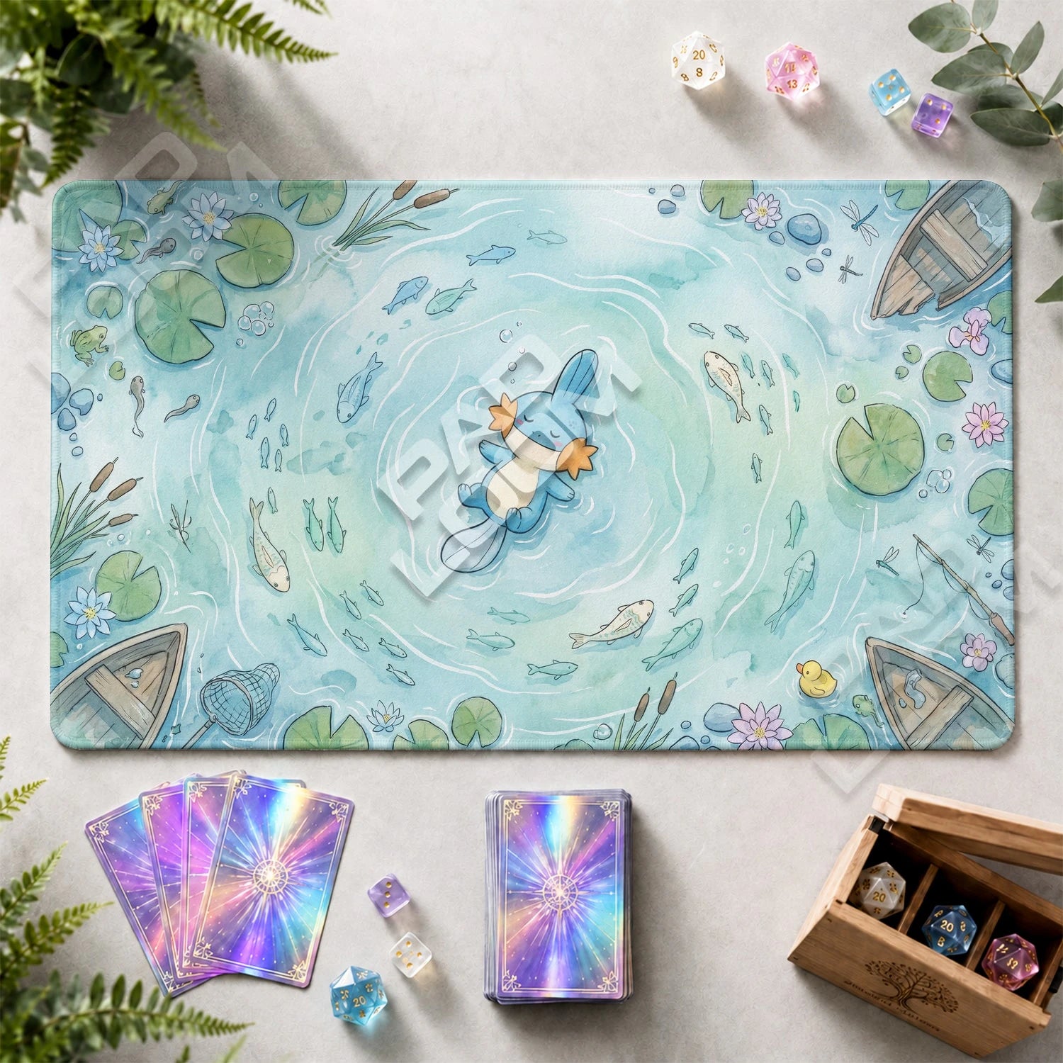 Mudkip Pond Playmat - Pokemon TCG Mat - view 2
