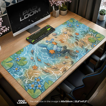 Mudkip Tadpole Pond Mouse Pad - Pokemon Desk Mat