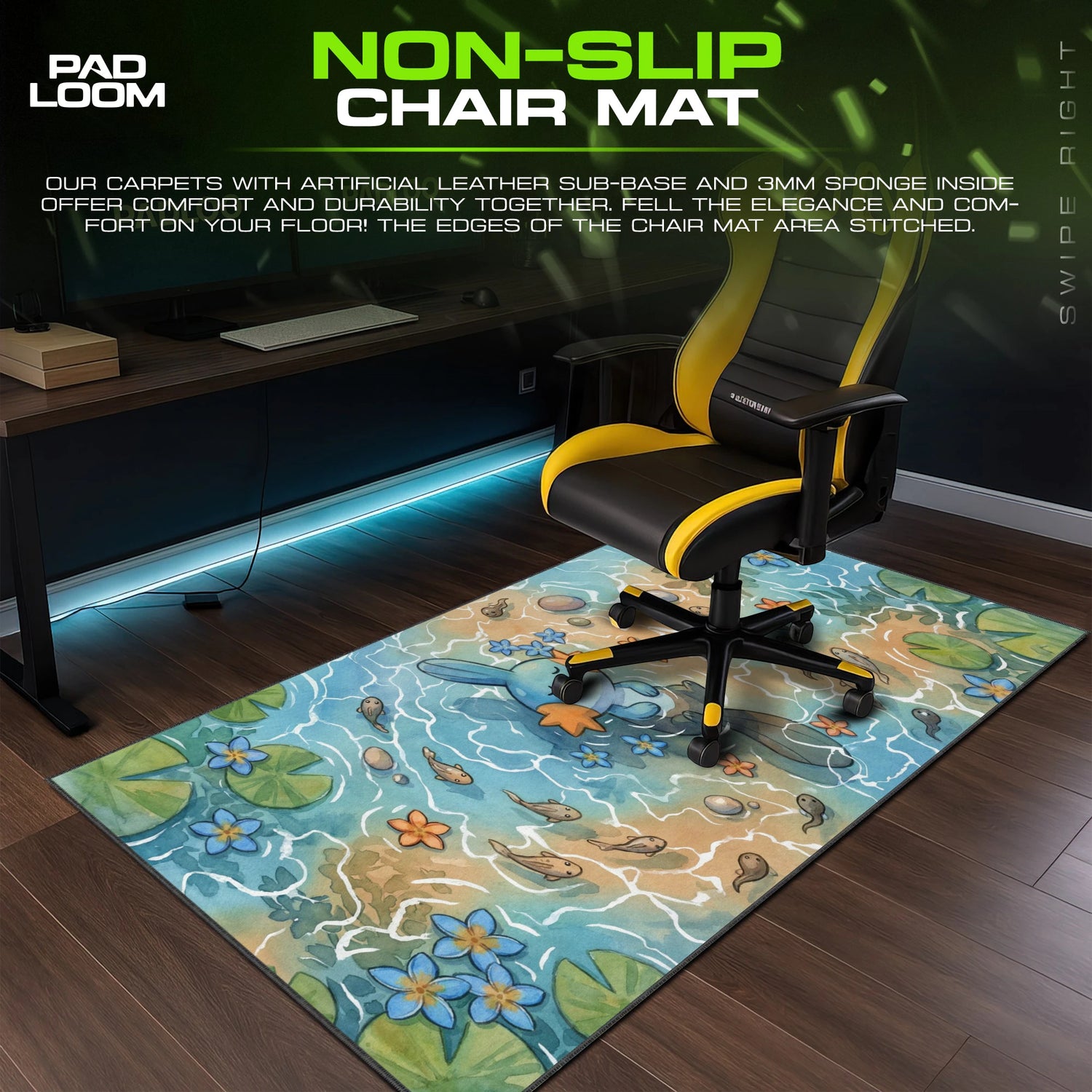 Mudkip Tadpole Pond Mouse Pad - Pokemon Desk Mat
