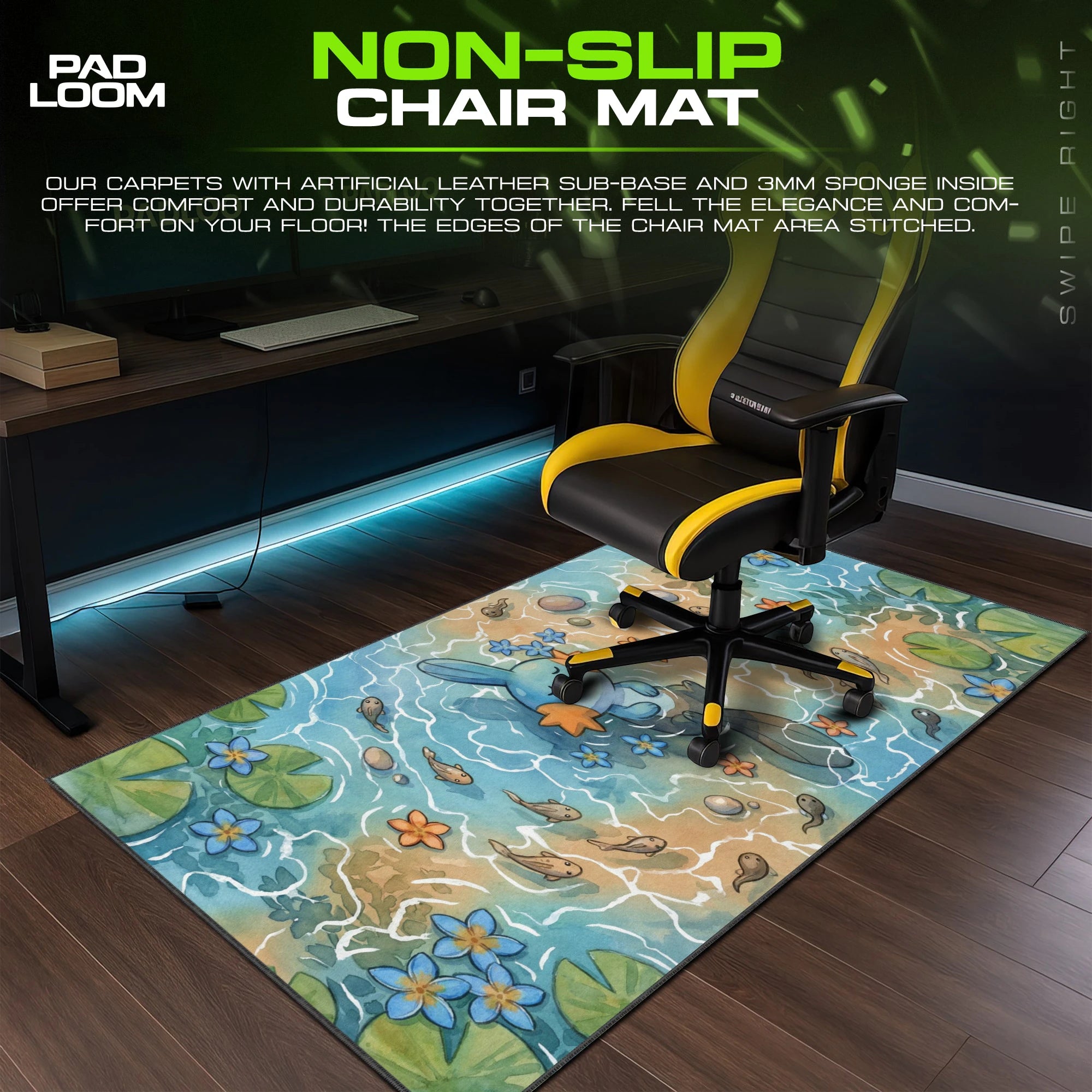 Mudkip Tadpole Pond Mouse Pad - Pokemon Desk Mat