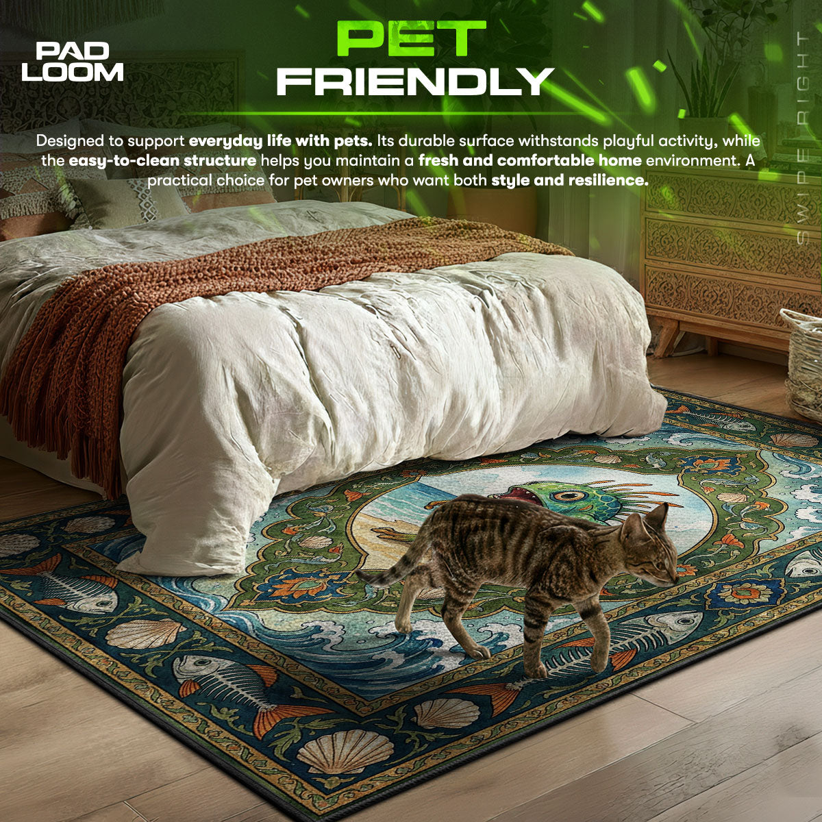 Murloc Tide Runner Rug - WoW Chair Mat