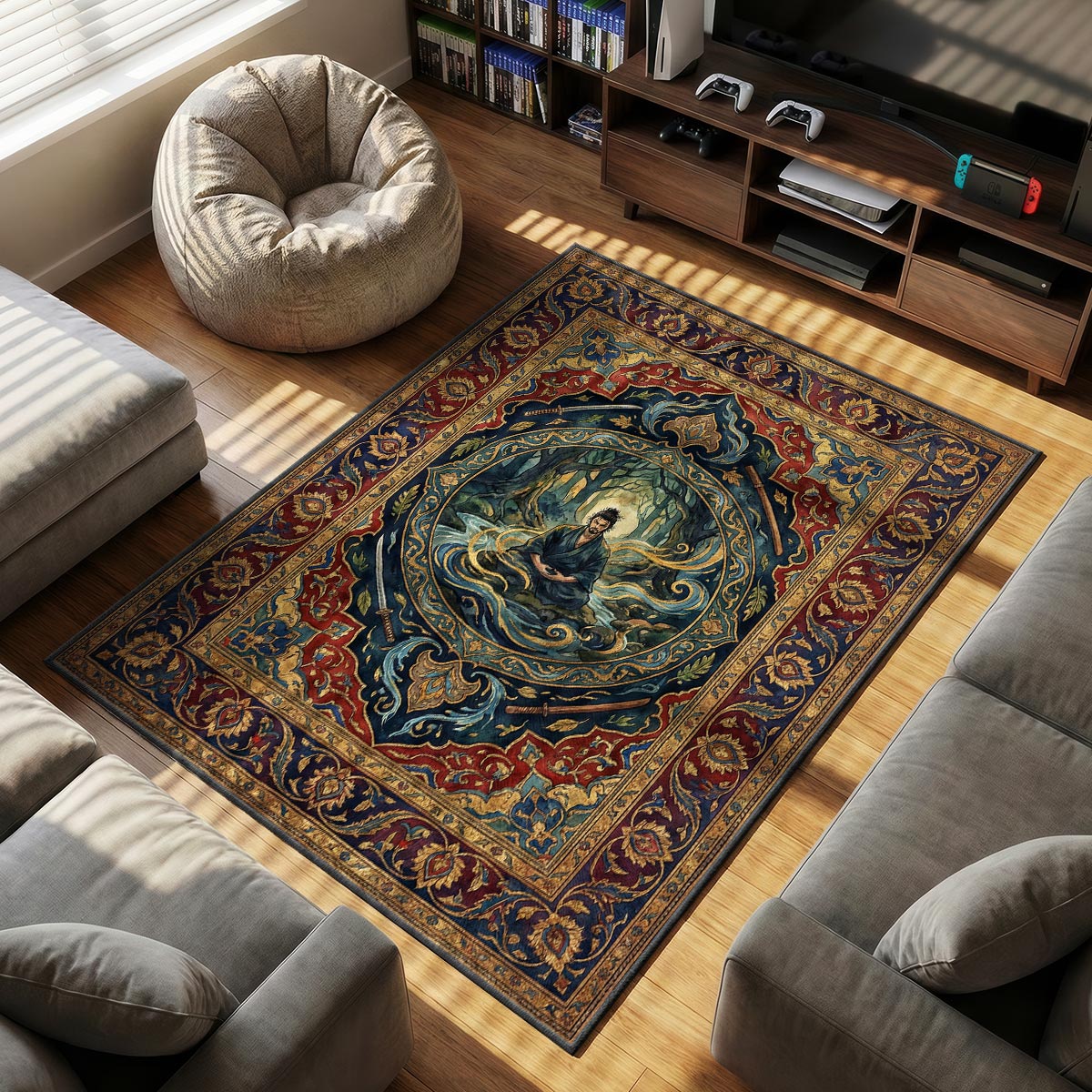 Miyamoto Musashi Forest Meditation Rug - Vagabond Chair Mat