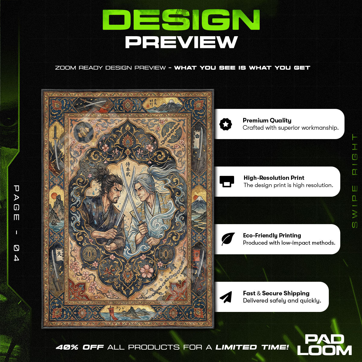 Musashi & Kojiro Rivals Rug - Vagabond Chair Mat