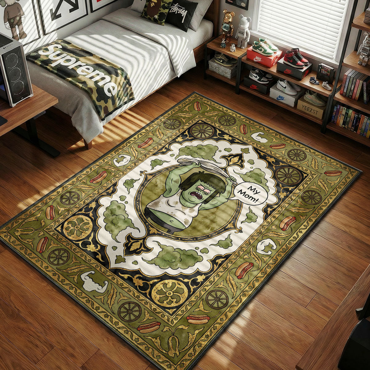 Muscle Man Rug | Cartoon Area Rug β Padloom