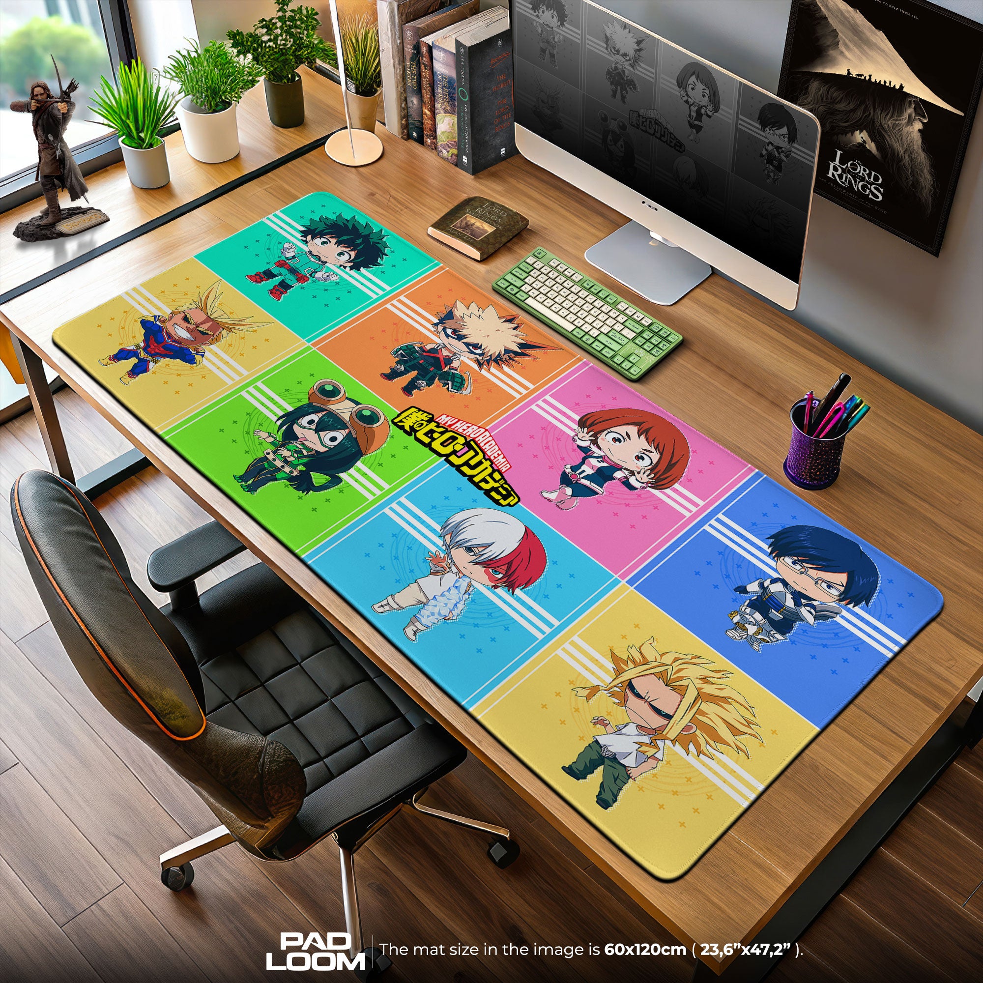 My Hero Academia Chibi Heroes Mouse Pad, Anime Gaming Desk Mat