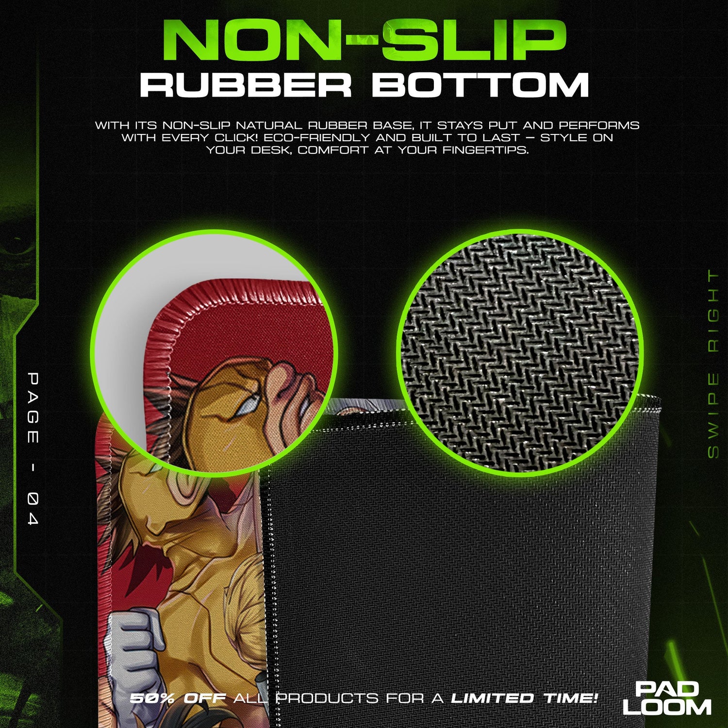 My Hero Academia Class 1A Mouse Pad, Anime Gaming Desk Mat Padloom