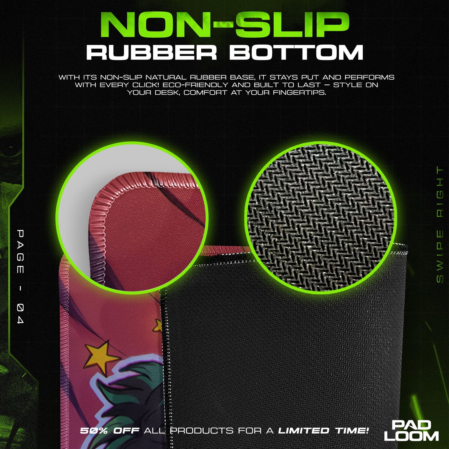 My Hero Academia Heroes & Villains Mouse Pad, Anime Gaming Desk Mat Padloom