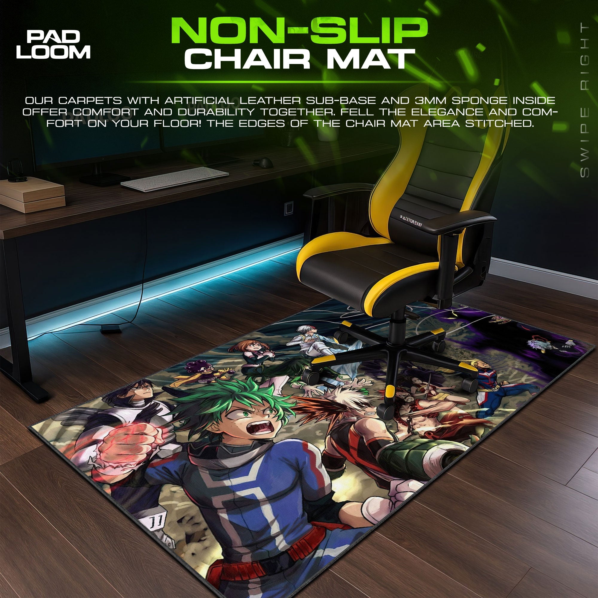 My Hero Academia Mouse Pad - Battle Charge Anime Desk Mat Padloom