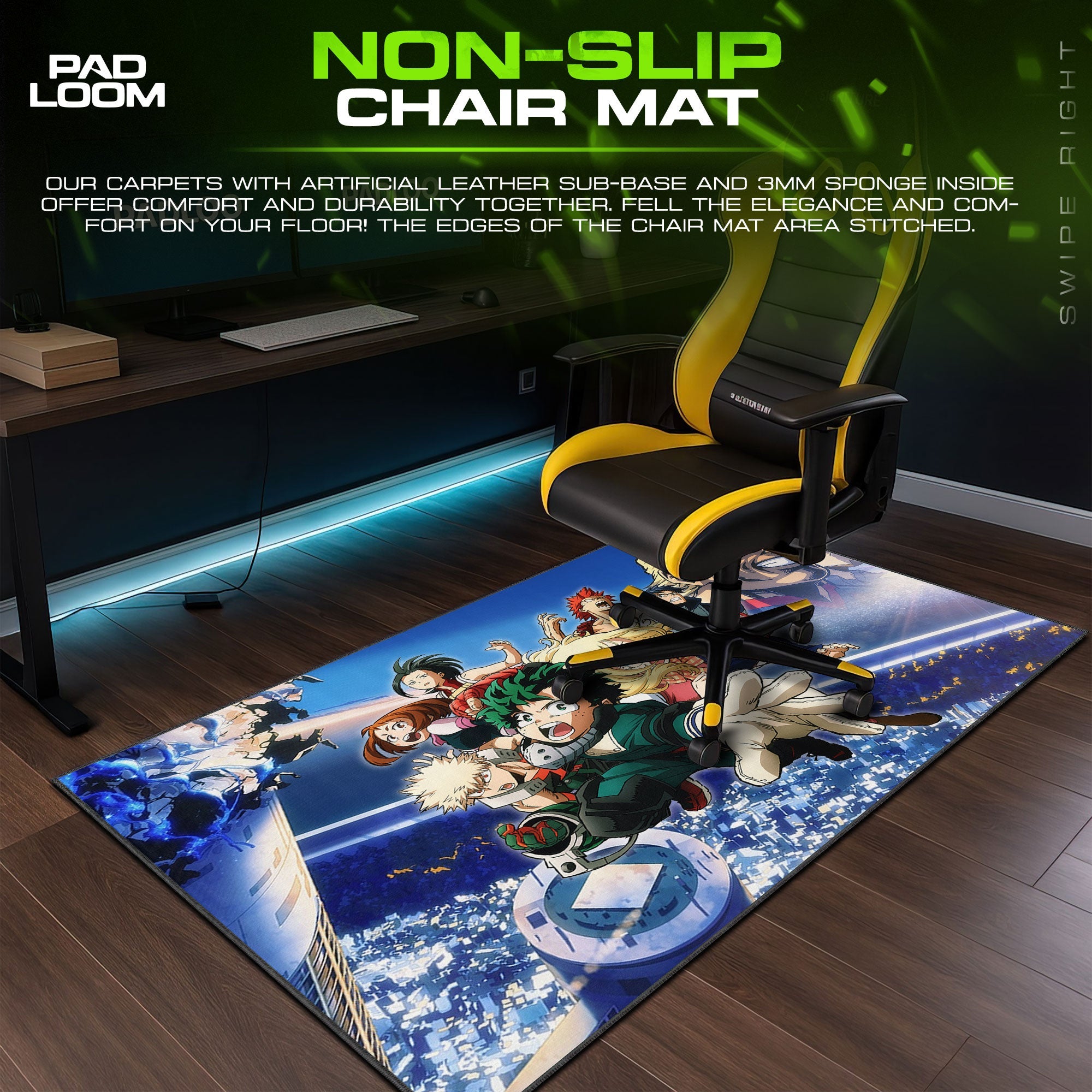 My Hero Academia Mouse Pad - Hero Squad Anime Desk Mat Padloom