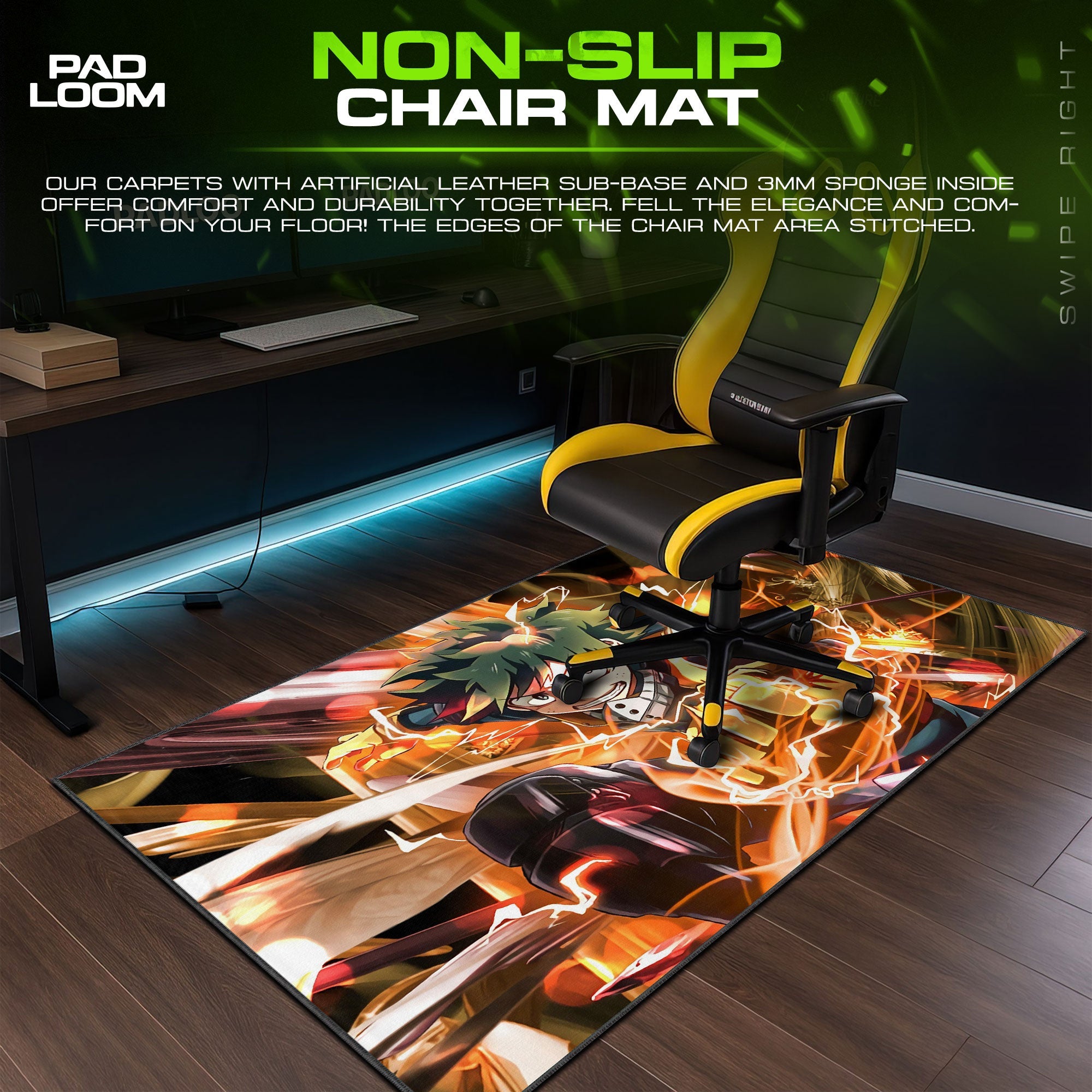 My Hero Academia Mouse Pad - One For All Anime Desk Mat Padloom