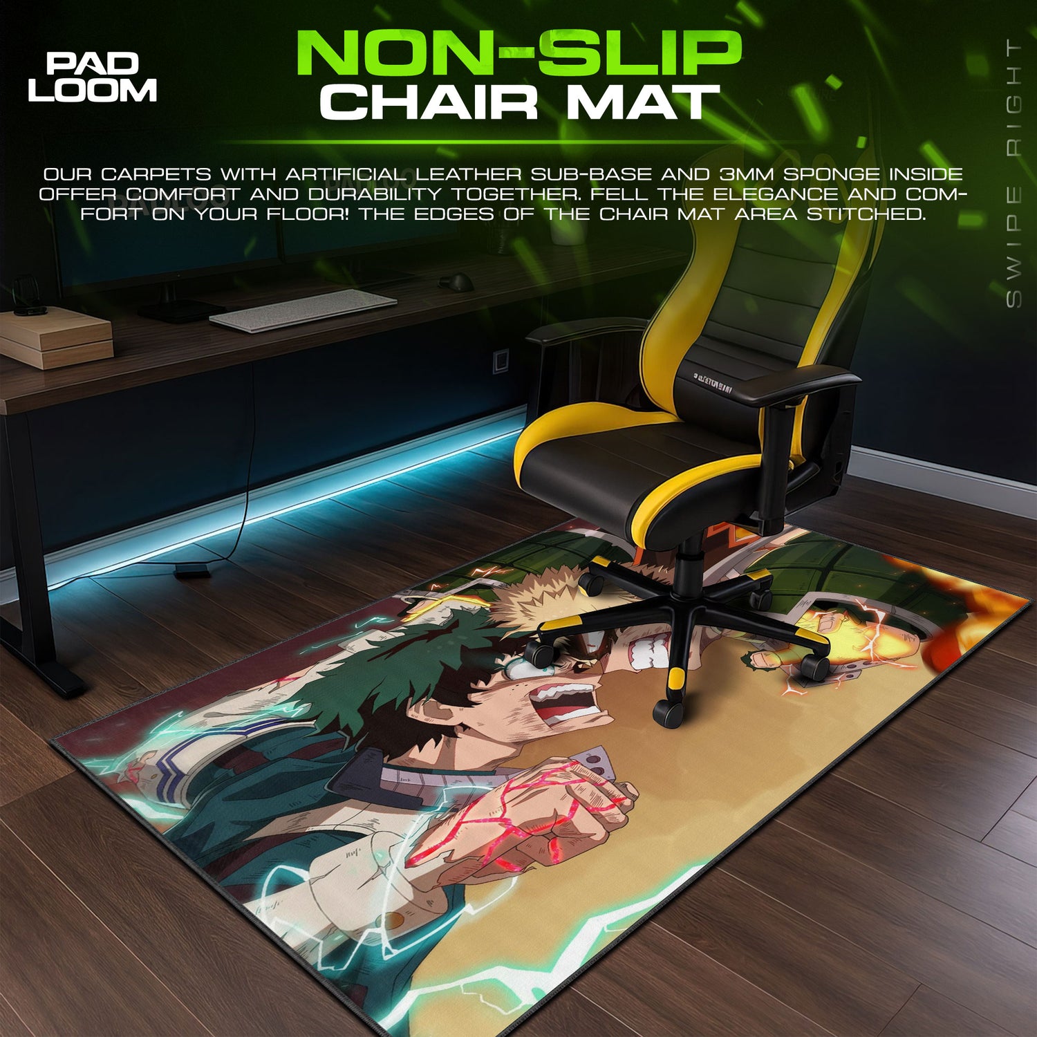 My desk mat showing full Anime artwork