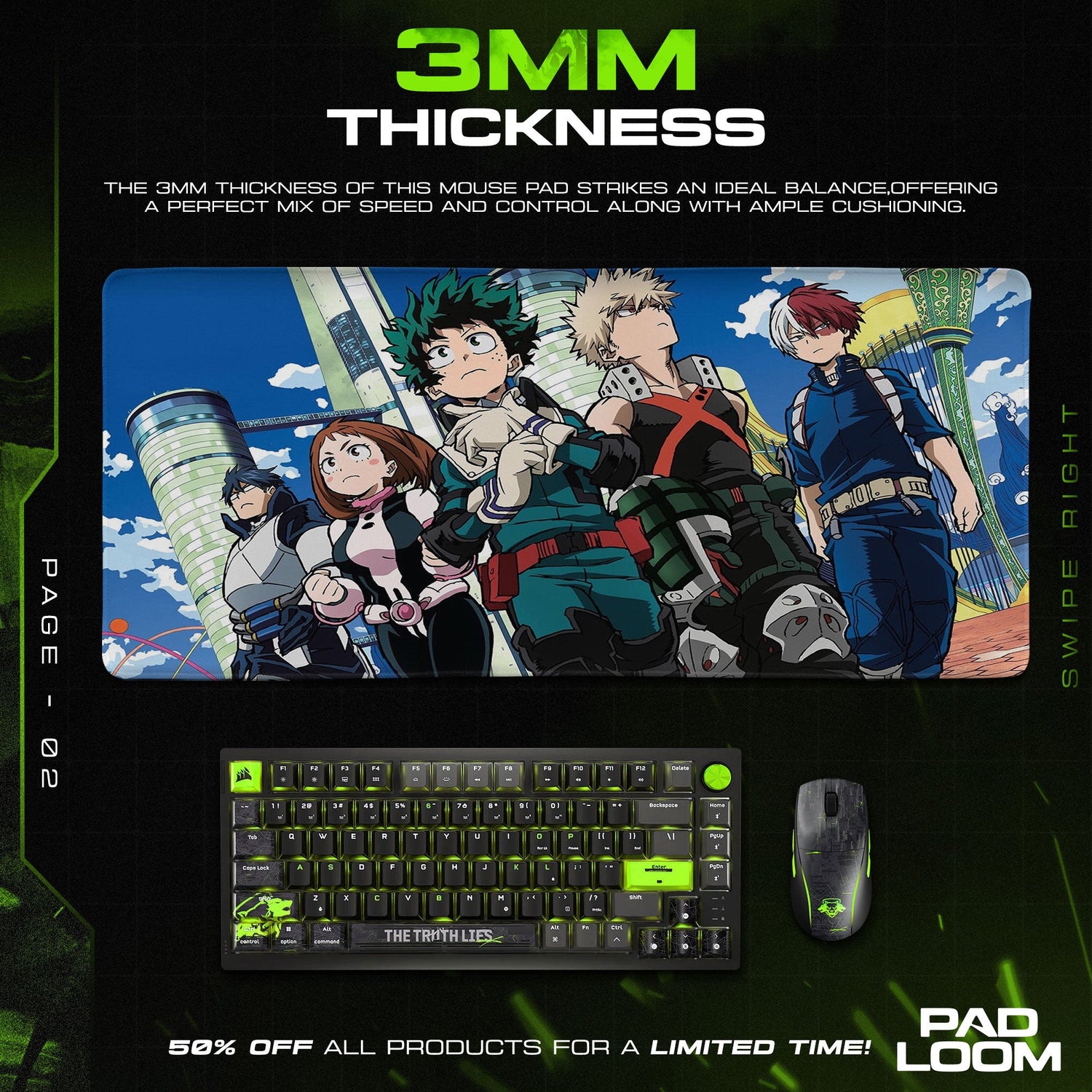 My Hero Academia Mouse Pad - U.A. Heroes Anime Desk Mat Padloom