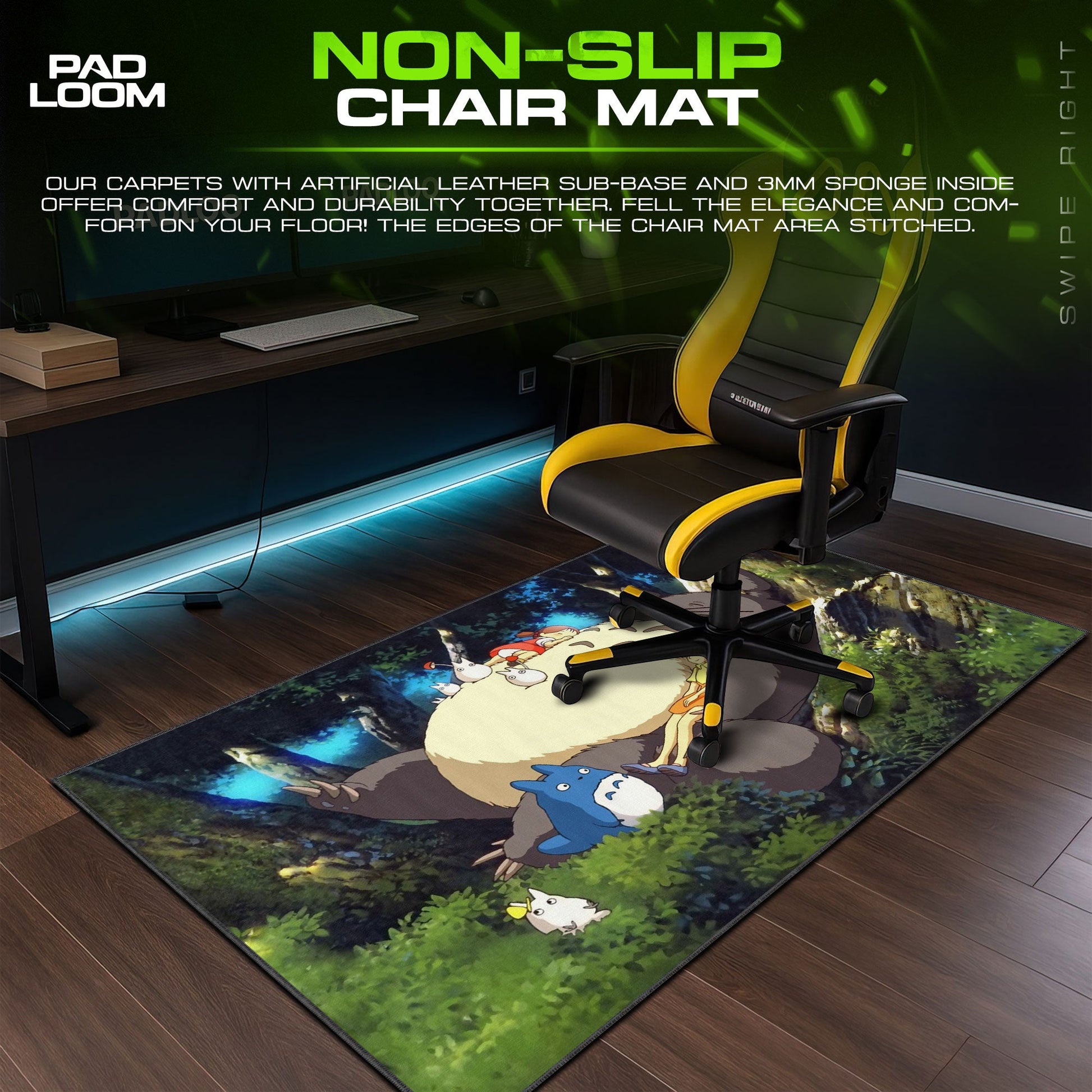 Totoro Forest Dance Mouse Pad - Studio Ghibli Anime Desk Mat Padloom