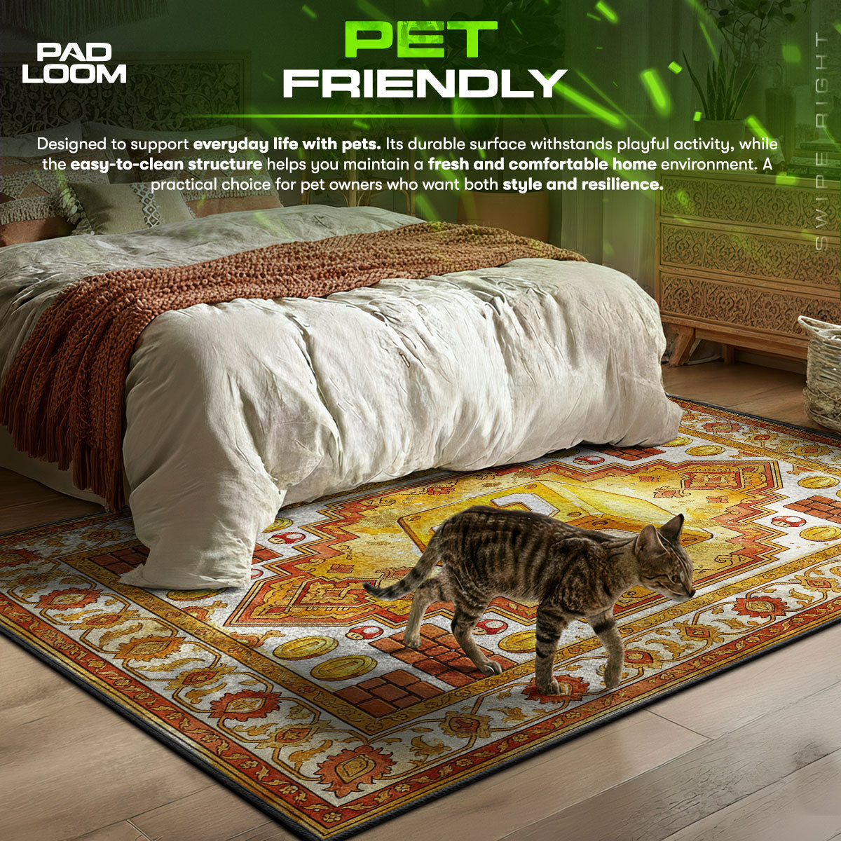 Detailed close-up of Mystery rug pattern