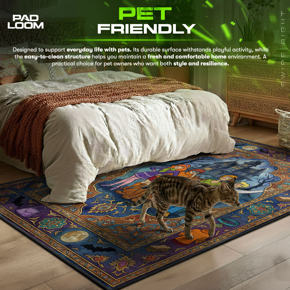 Mystery Inc themed area rug for home decor fans