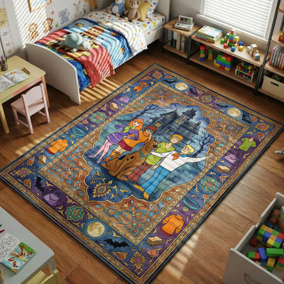 Mystery Inc Gang Rug — Scooby-Doo Cartoon Area Rug