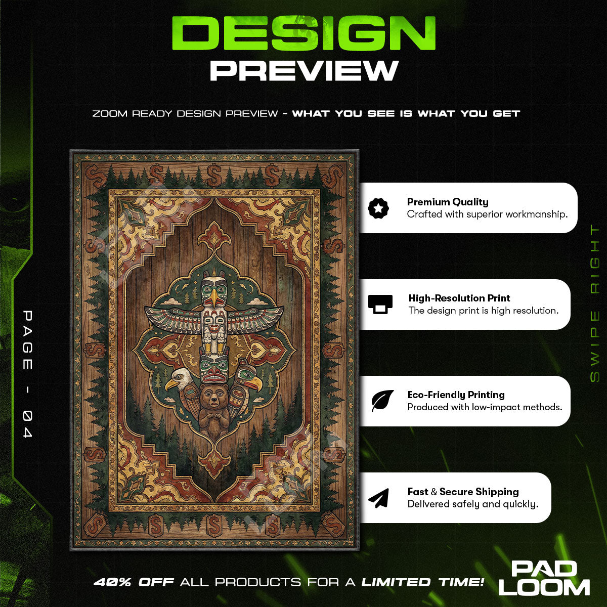 Mystery Shack Totem Rug | Cartoon Rug β Padloom