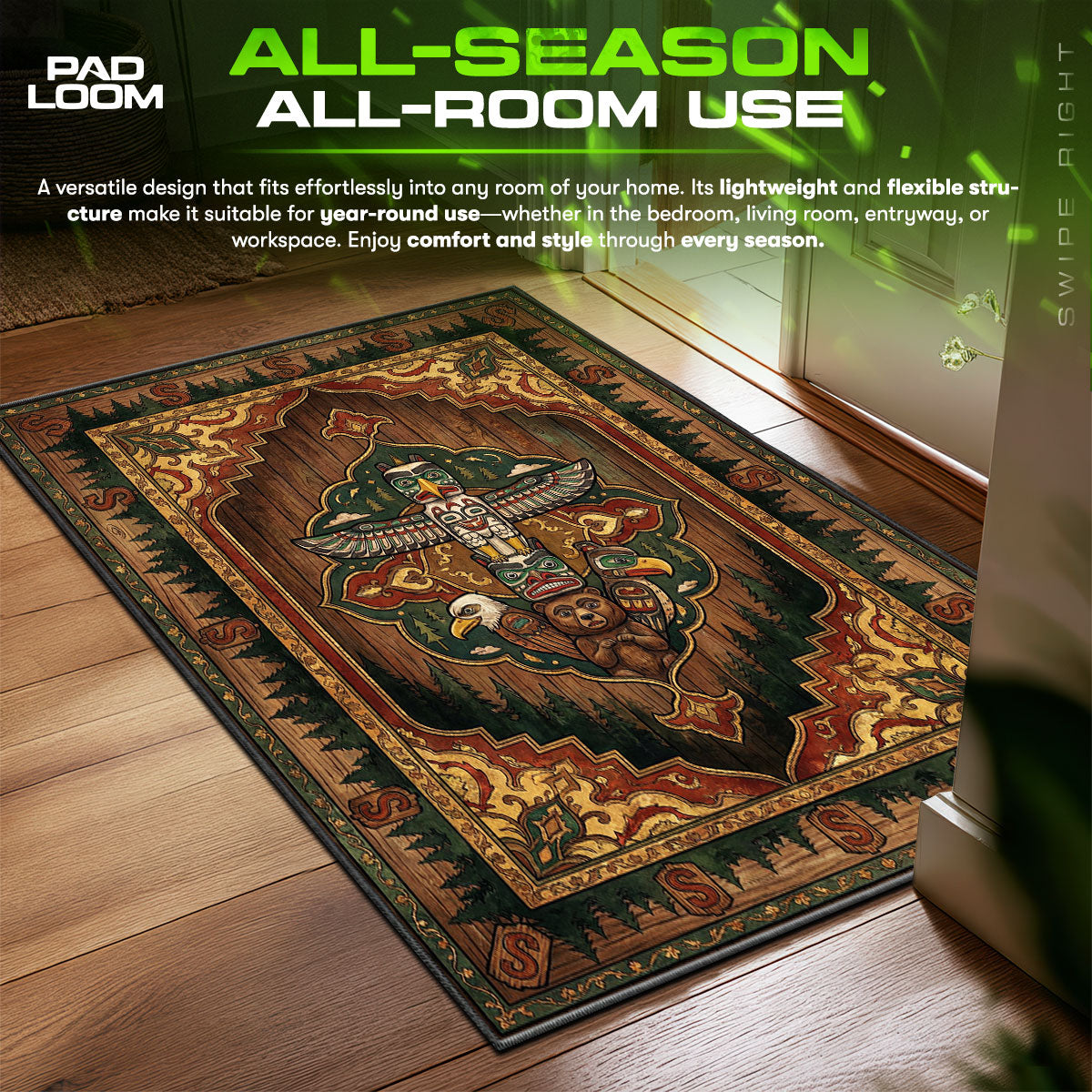 Detailed close-up of Mystery rug pattern