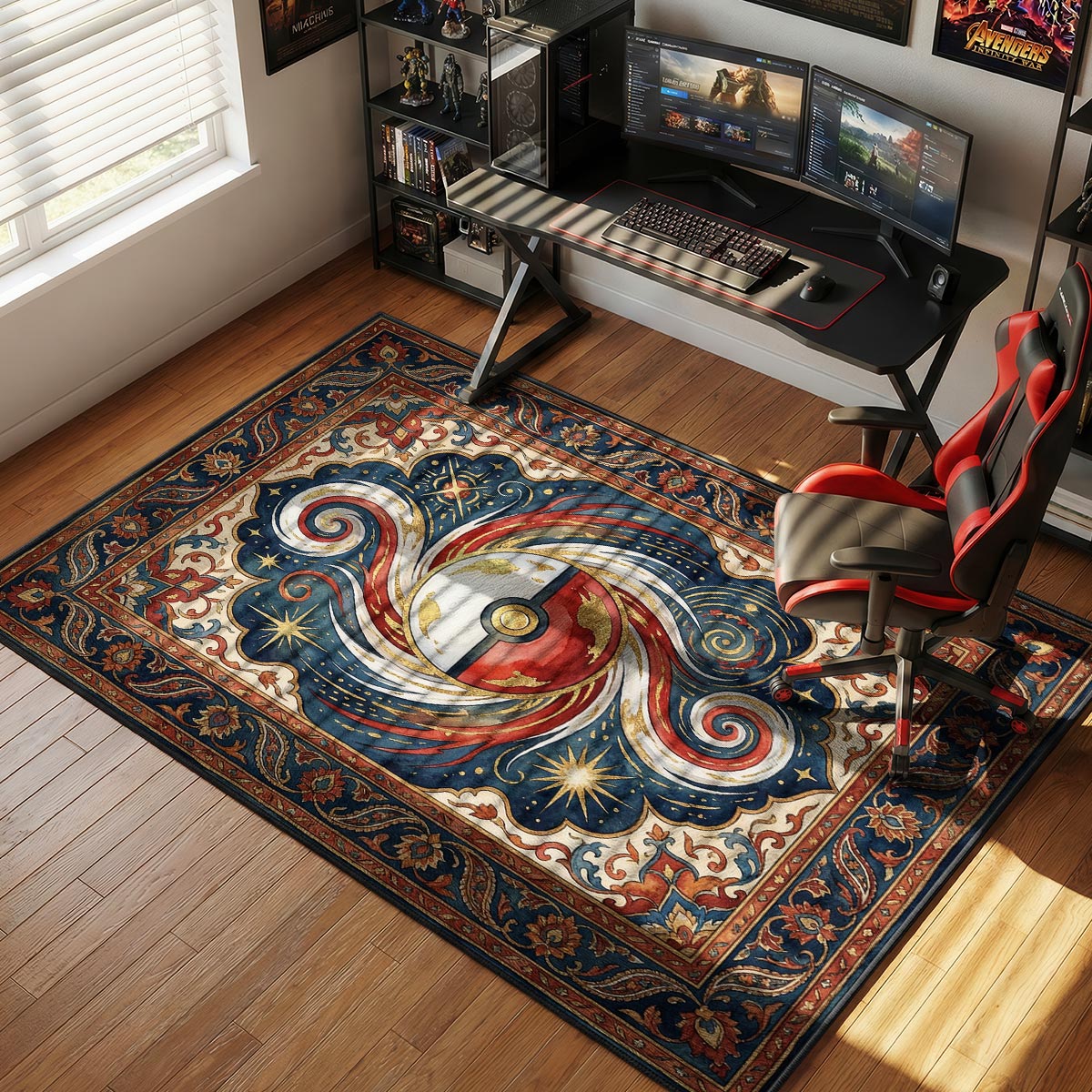 Mystic Swirl Pokémon Chair rug — main product view