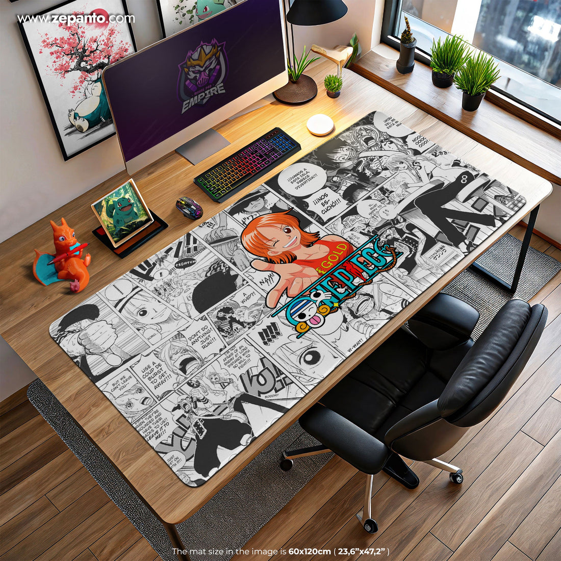 Nami Mouse Pad - One Piece Gold Manga Desk Mat Padloom