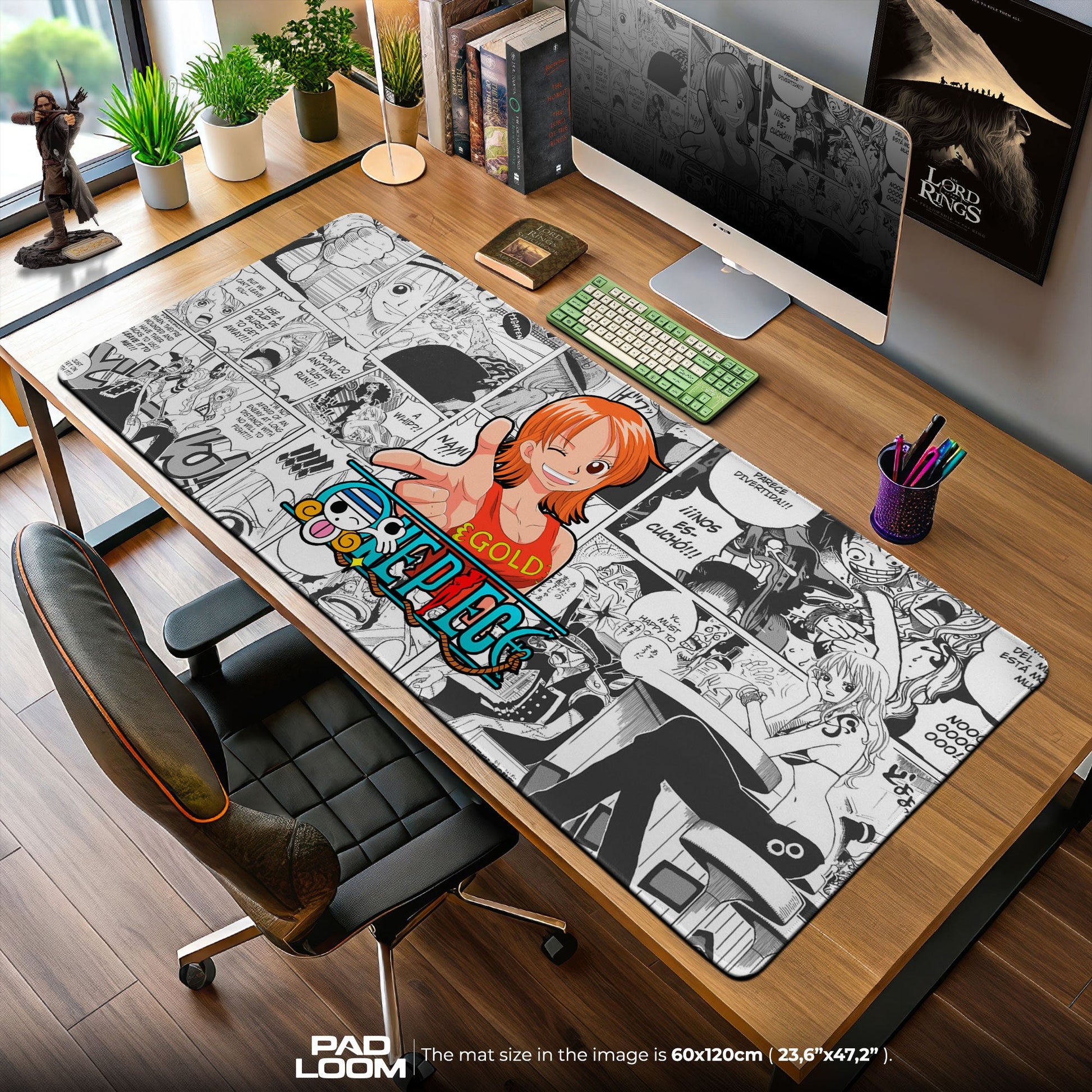 Nami Mouse Pad - One Piece Gold Manga Desk Mat Padloom