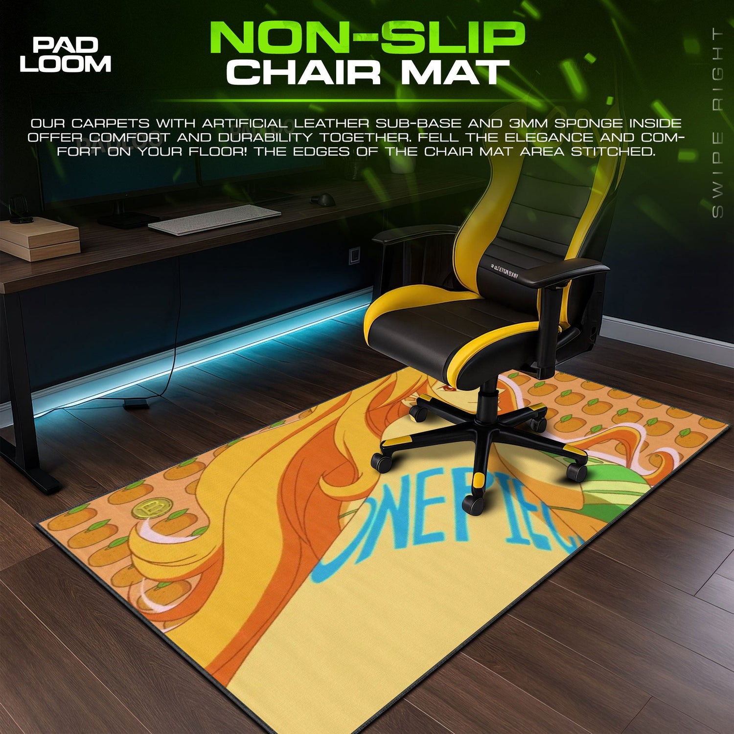 Nami Mouse Pad - Tangerine Dreams Anime Desk Mat Padloom