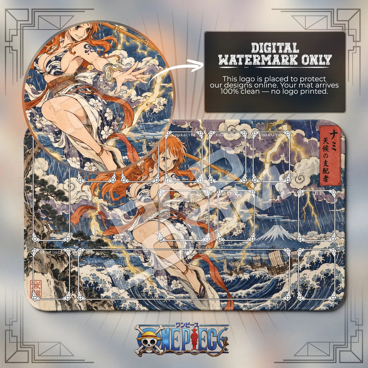 Nami Storm Playmat - One Piece TCG Mat