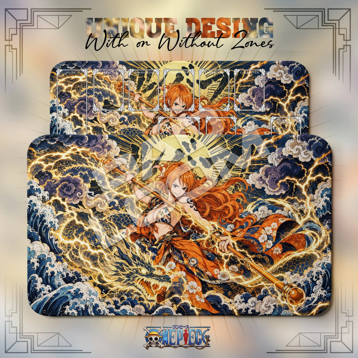 Nami Thunder Playmat - One Piece TCG Mat